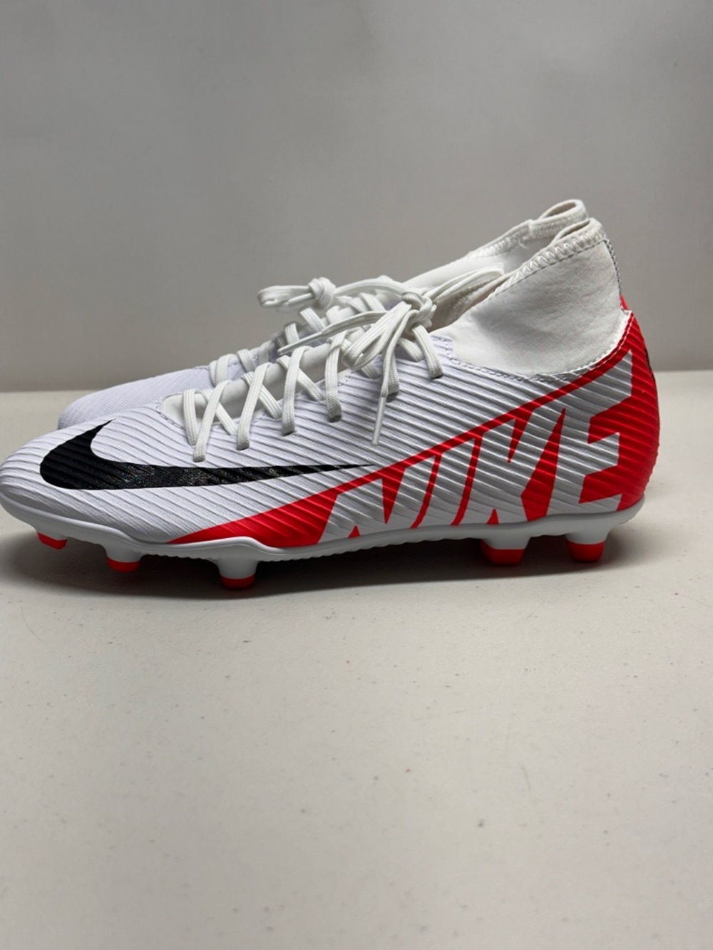 Nike Mercurial Superfly 9 Club Fg/Mg Cleats Size 7 Red White Black DJ5961-600